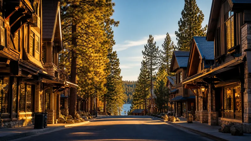 Lakeside small-town main street among tall pines, Lewiston Idaho Business License